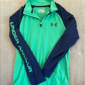 Under Armour Green and Navy Pullover